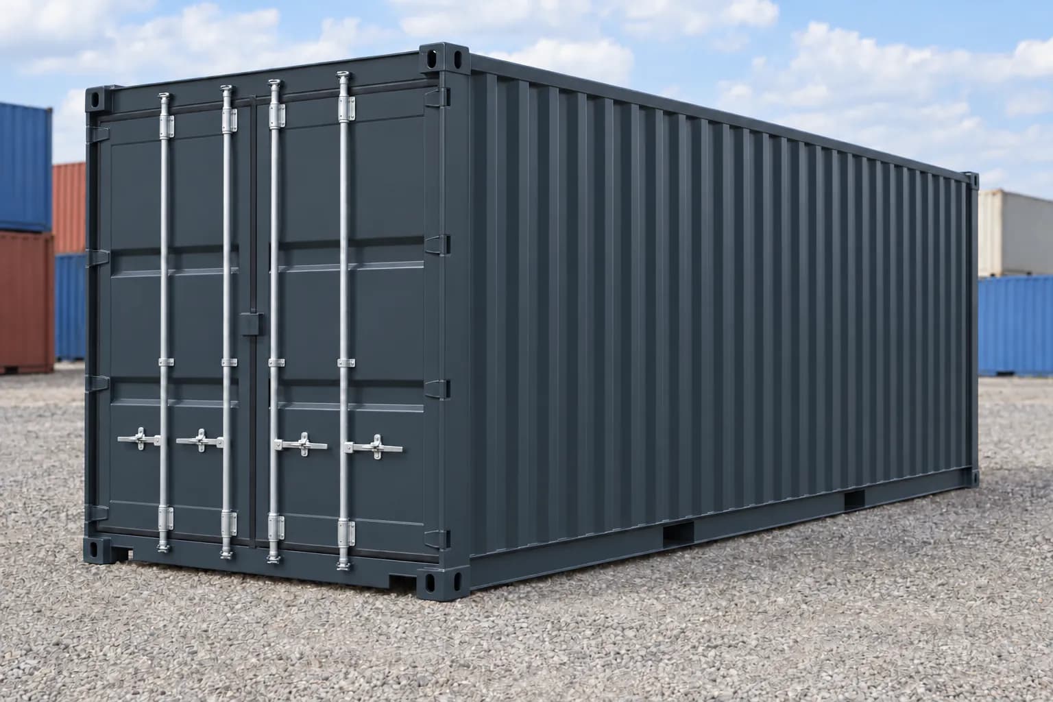Container 20 pés Dry novo cinza antracite RAL 7016